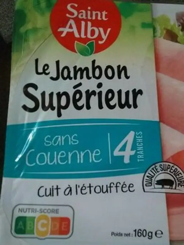 Jambon supérieur sans couenne Saint Alby front packaging