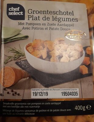 Plat de légumes avec potirons et patates douces
