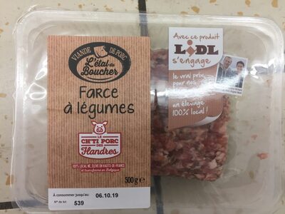 Farce à legumes front packaging
