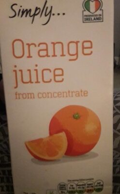 Orange juice front packaging