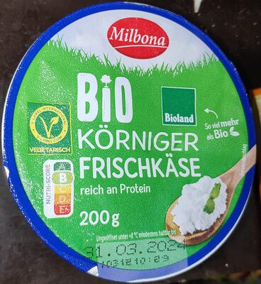 Bio körniger Frischkäse