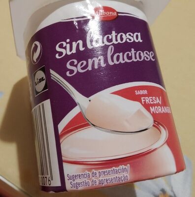 Yogur sin lactosa de fresa