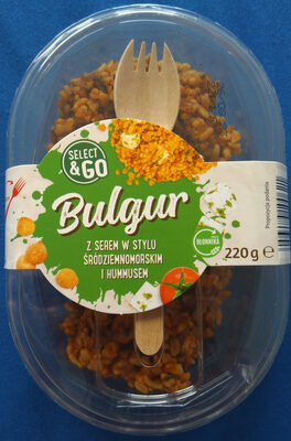 Bulgur z serem w stylu śródziemnomorskim i hummusem