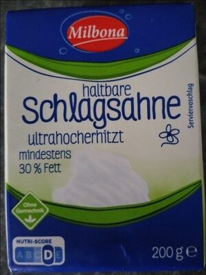 haltbare Schlagsahne front packaging