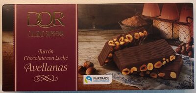 Turrón chocolate con leche avellanas
