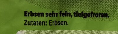 TK - Erbsen ingredients label