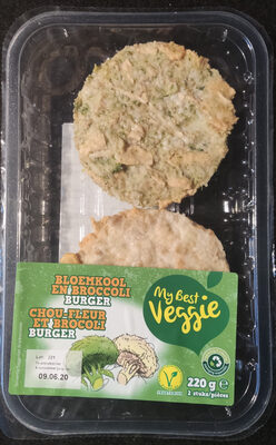 Chou-fleur et brocoli burger front packaging