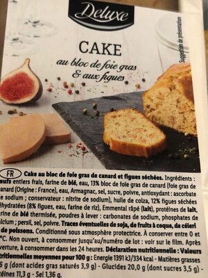 Cake au bloc de foie gras et aux figues
