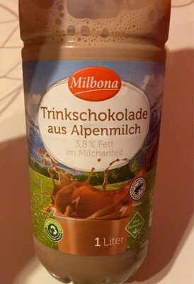 Trinkschokolade aus alpenmilch front packaging