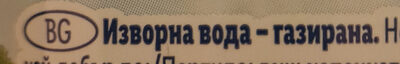 Газирана изворна вода ingredients label