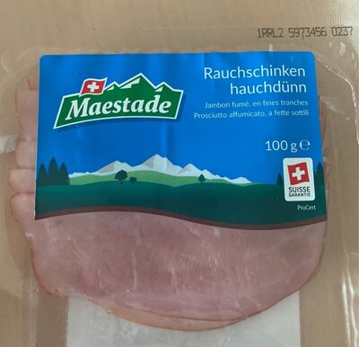 Jambon fumé, en fines tranches front packaging