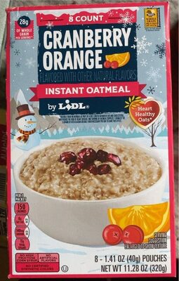 Cranberry orange instant oatmeal