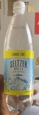 Lemon lime selter water front packaging