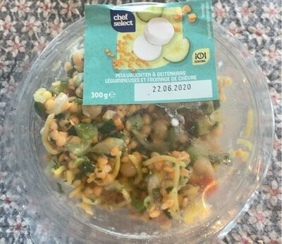 Legumineuses et fromage de chevre