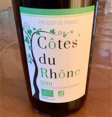 Cotes du rhone front packaging