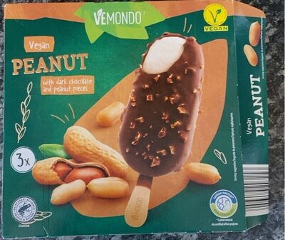 Vegan Peanut with dark chocolate and peanut pieces