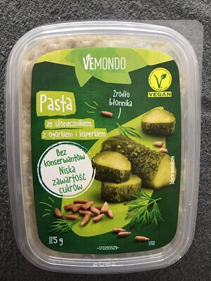 Pasta ze słonecznikiem, z ogórkiem i koperkiem