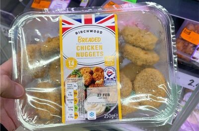 Breaded chicken nuggets