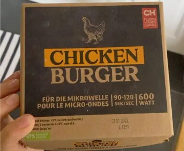 Chickenburger front packaging