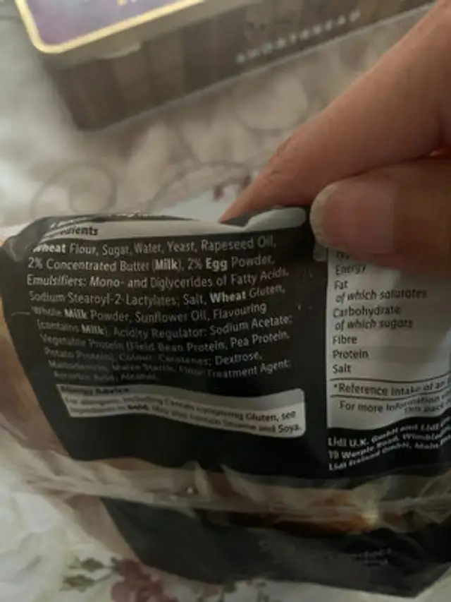 Unknown ingredients label