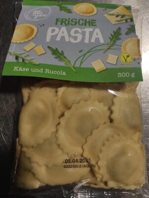 Frische Pasta Käse und Rucola