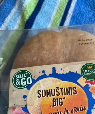 Sumuštinis BIG su Kumpiu ir Sūriu front packaging