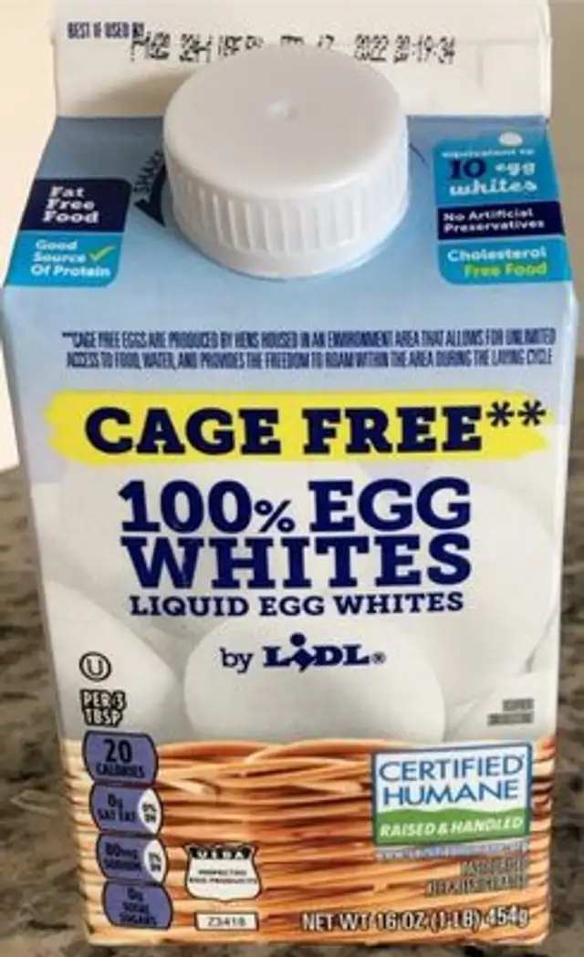 Cage Free 100% Egg Whites front packaging
