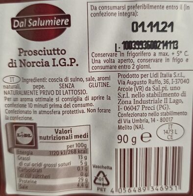 Prosciutto di norcia i. G. P