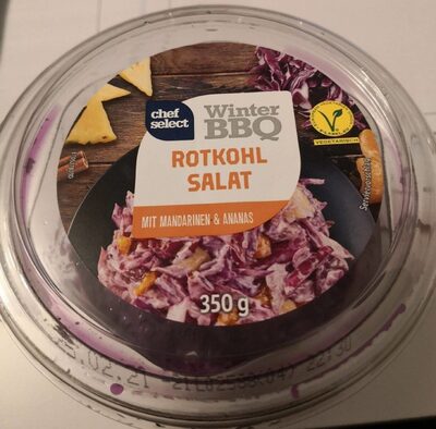 Rotkohl Salat mit Mandarinen und Ananas