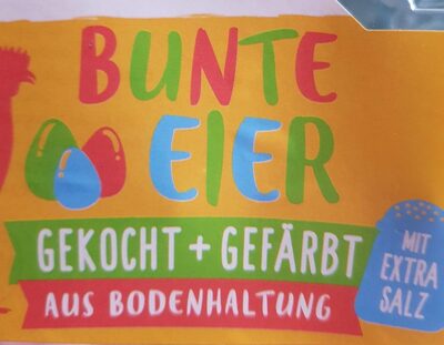 10 gekochte, gefärbte Eier aus Bodenhaltung