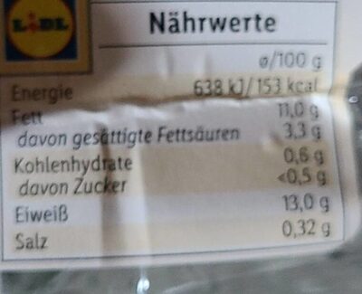 Bunte Eier nutrition facts table