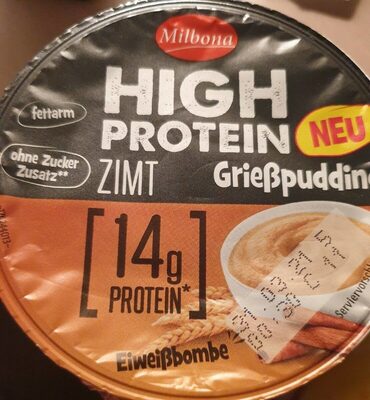 High Protein Zimt Grießpudding
