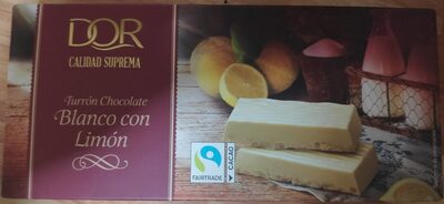Turrón chocolate blanco con limón