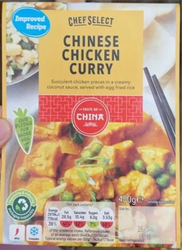 Chinese chicken curry front packaging