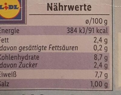Thunfisch salar nutrition facts table