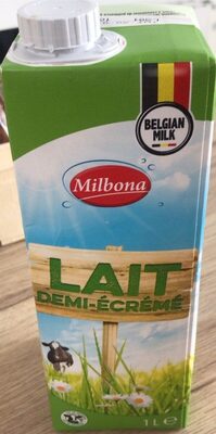 Lait demi-écrémé front packaging