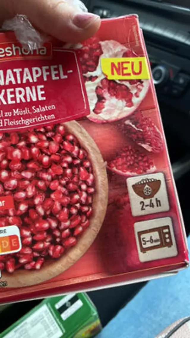 Granatapfelkerne ingredients label