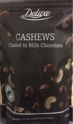 Cashews coated in milk chocolate