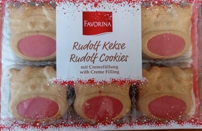 Rudolf Cookies creme filling front packaging