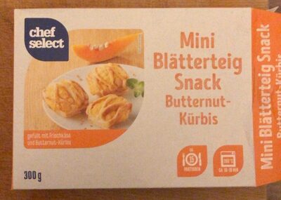Mini Blätterteig Snack Butternut-Kürbis