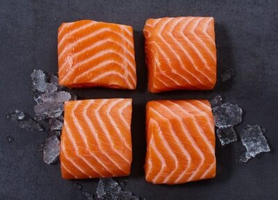 Lachsfilet-Portionen