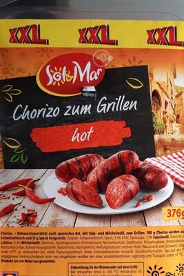 Chorizo zum Grillen hot front packaging