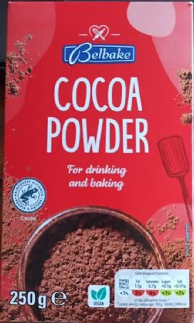 Cocoa powder ingredients label