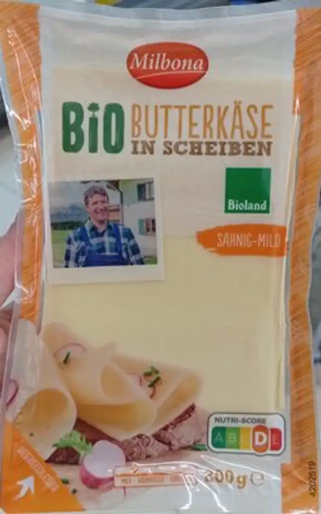 Bio Butterkäse in Scheiben front packaging