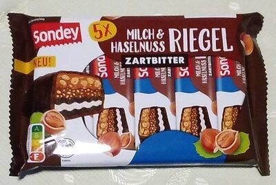 Milch und Haselnuss Riegel Zartbitter