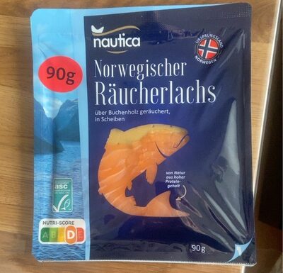 Norwegischer Räucherlachs front packaging