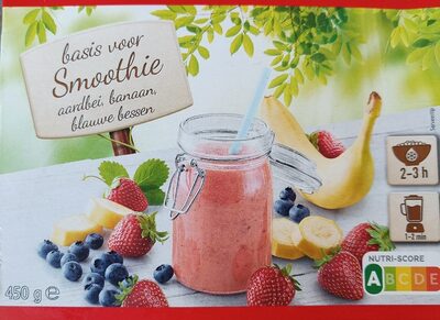 Smoothie Basis, Aardbei, Banaan, Blauwe Bessen