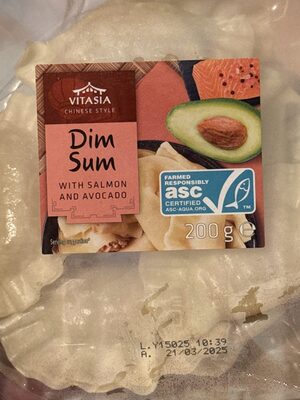 Dim Sum with Salmon and Avocado front packaging