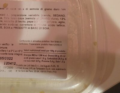 Cous cous con verdure