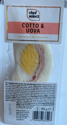 COTTO & UOVA tramezzino front packaging